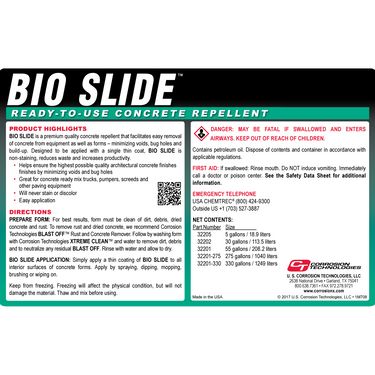 Bio Slide concrete form release